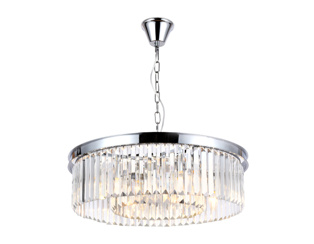 Подвесная люстра с хрусталем TR5096/8 CH/CL хром/прозрачный E14/8 max 40W D600*760