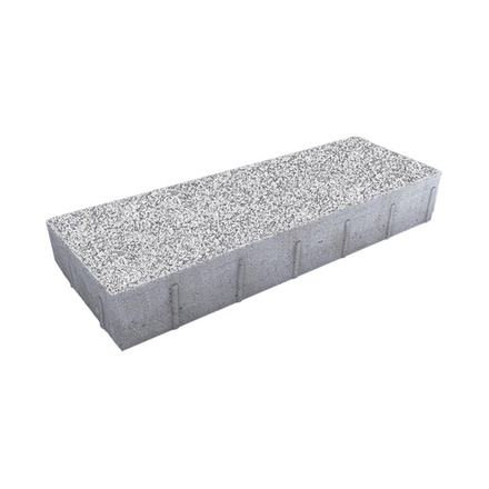 Тротуарная плитка ПРЯМОУГОЛЬНИК 600х200 мм - Стоунмикс Белый с черным