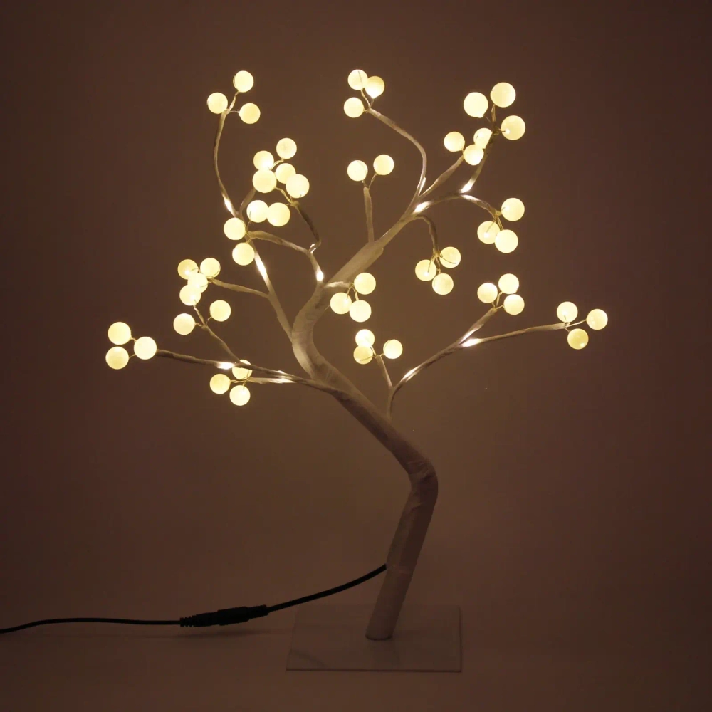 Фигура световая «Дерево-Мерцающий шар» 40 см 54 лампы LED, USB питание, Теплый белый (мерцание)