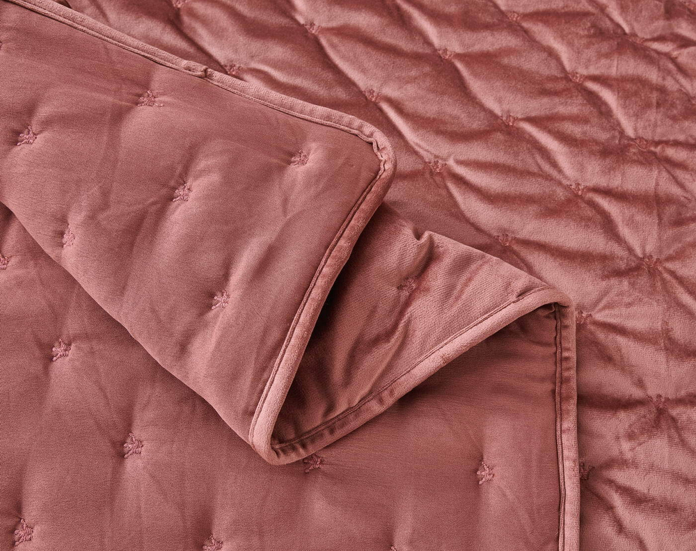 Покрывало 240x260 Sofi De MarkO Лея цвета марсалы