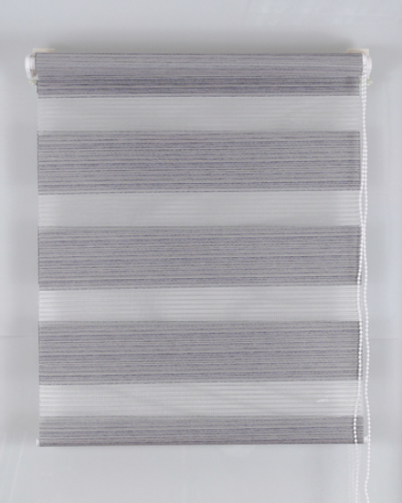 Рулонная штора зебра,серый