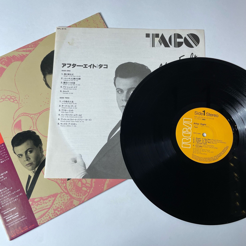 Винтажная виниловая пластинка LP Taco After Eight (Japan 1983) (Obi)
