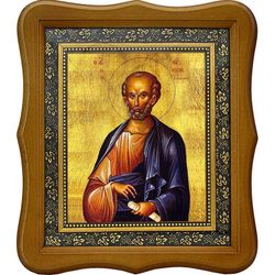 Симон Зилот Кананит Святой Апостол. Икона на холсте.