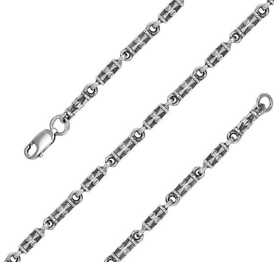 Цепь литая. Орнамент крест.