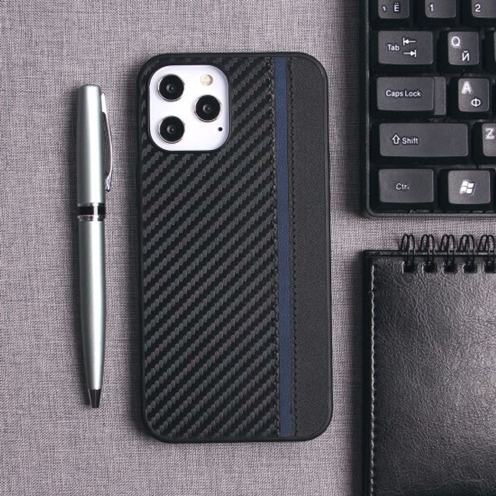 Чехол для iPhone 12 Pro Max, карбоновый , 012465 Салатовый