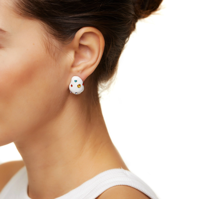 Серьги Радужные Бобы