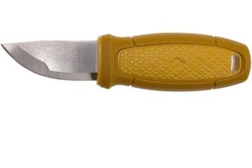 Нож Morakniv Eldris, нержавеющая сталь, цвет желтый, ножны, шнурок, огниво, 12632
