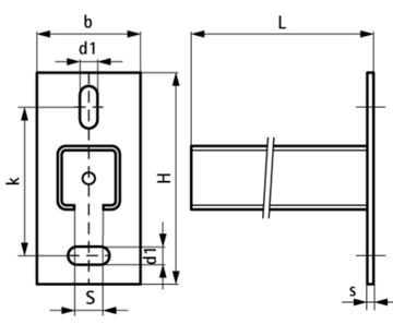 Консоль настенная Walraven BIS RapidRail из профиля WM2 30х30х300 мм (арт. 6603230)