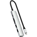 SATECHI 6-in-1 USB-C Slim Multiport Adapter (Silver)