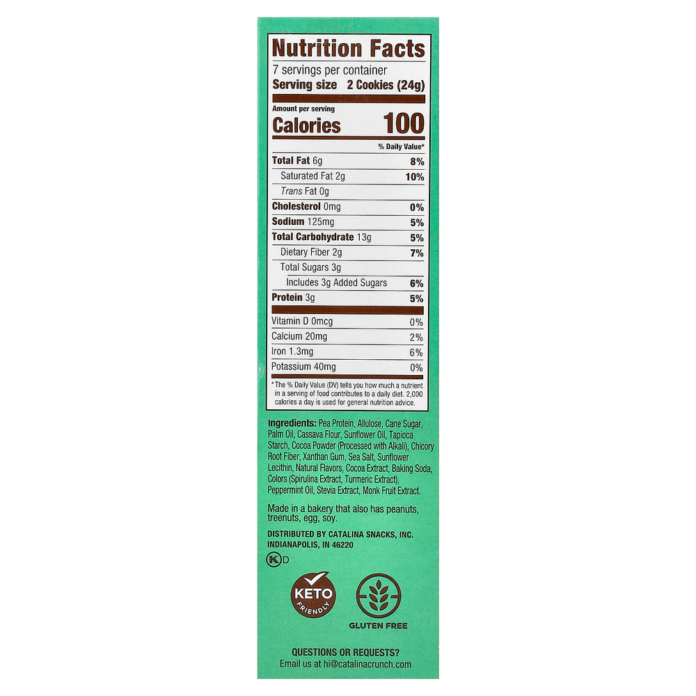 Catalina Crunch, печенье-сэндвич, со вкусом шоколада и мяты, 14 шт., 168 г (5,92 унции)