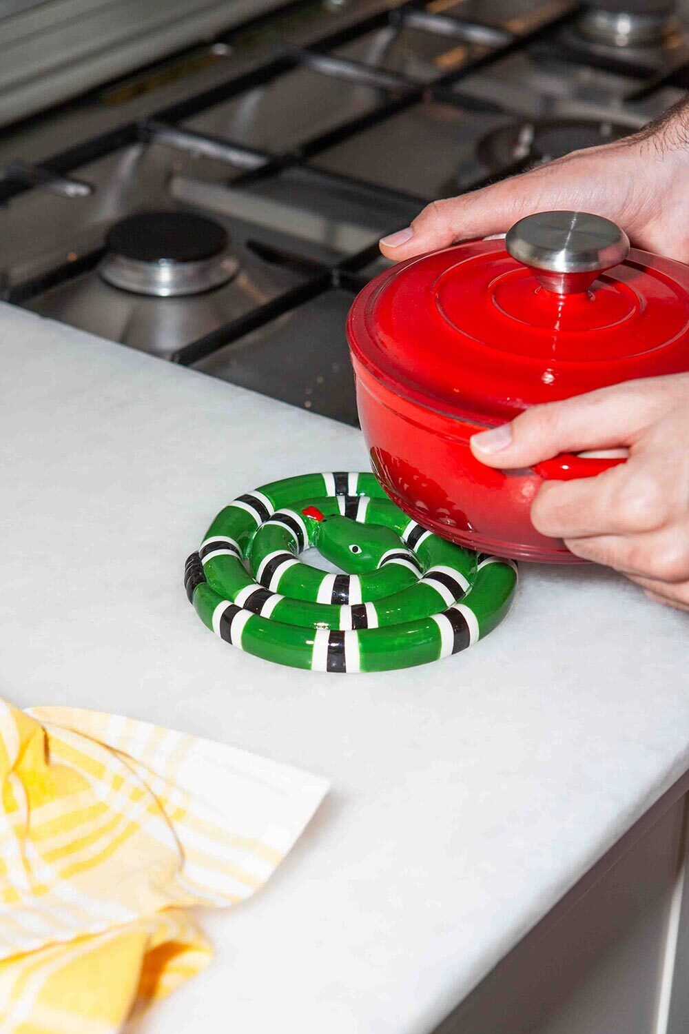 Подставка под горячее Snake, зеленая