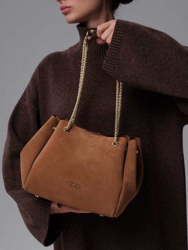 Замшевая сумка Bella DBR 31202 светло-коричневый