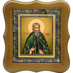 Роман Киржачский, преподобный игумен. Икона на холсте.