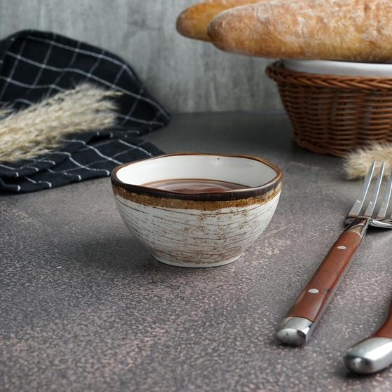Соусник 80 мл d 7,4 см h3,7 см круглый фарфор Wood Fusion P.L. Proff Cuisine [6]