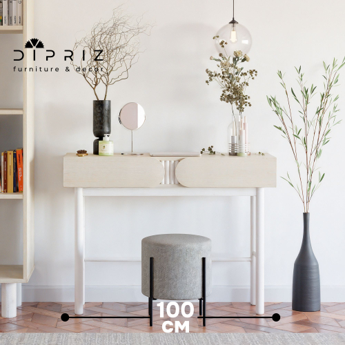 Консольный столик с 2 ящиками Ола на ножках, 100х35х79 см, ЛДСП/сосна