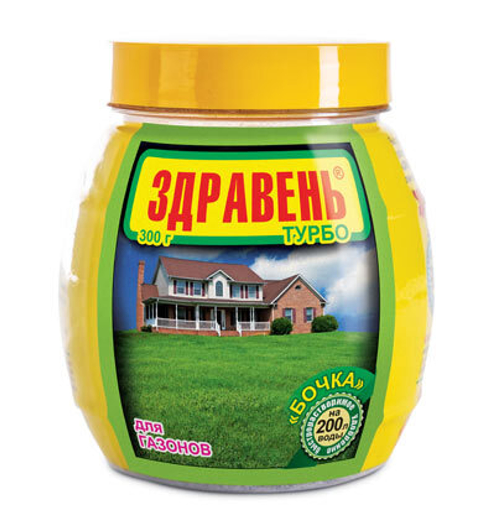Здравень Турбо для газонов банка-бочка 300 г