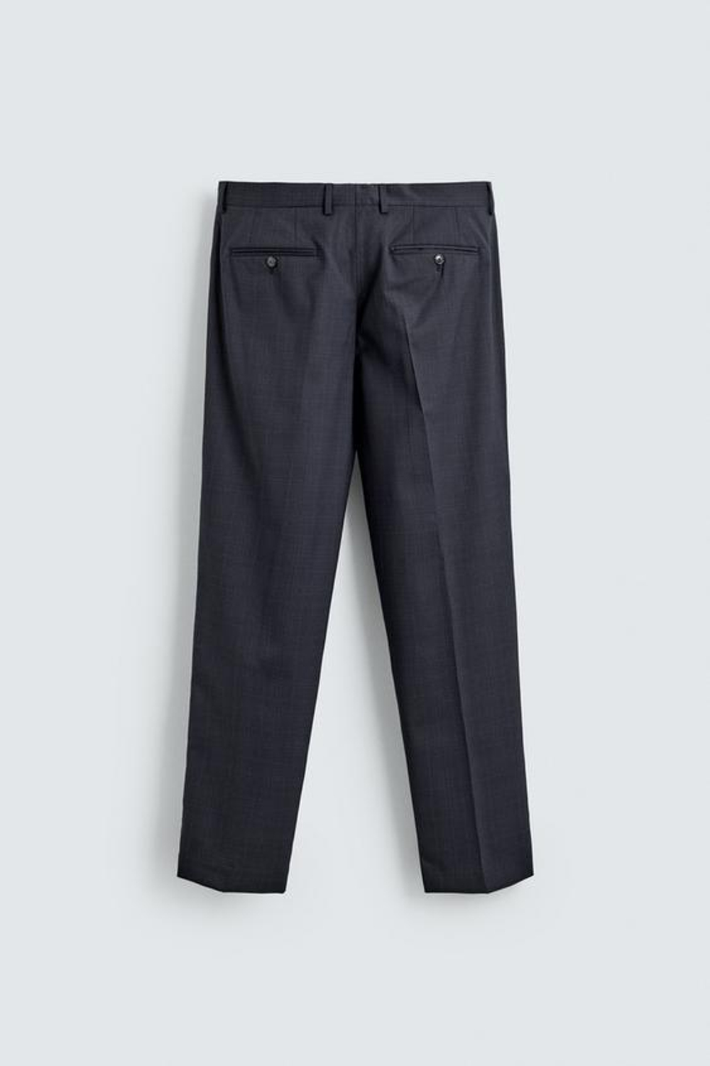 ZARA КОСТЮМНЫЕ БРЮКИ REGULAR FIT В КЛЕТКУ, МОРСКОЙ ТЕМНО-СИНИЙ