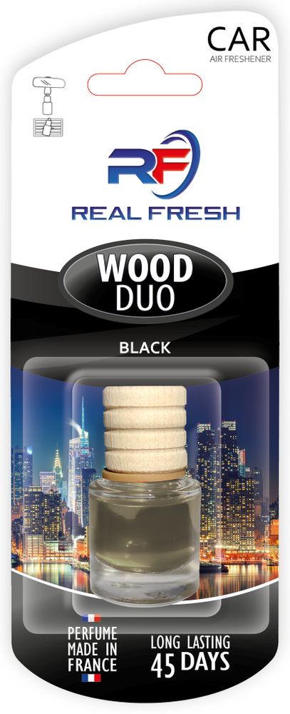 ОСВЕЖИТЕЛЬ ВОЗДУХА REAL FRESH WOOD-DUO BLACK