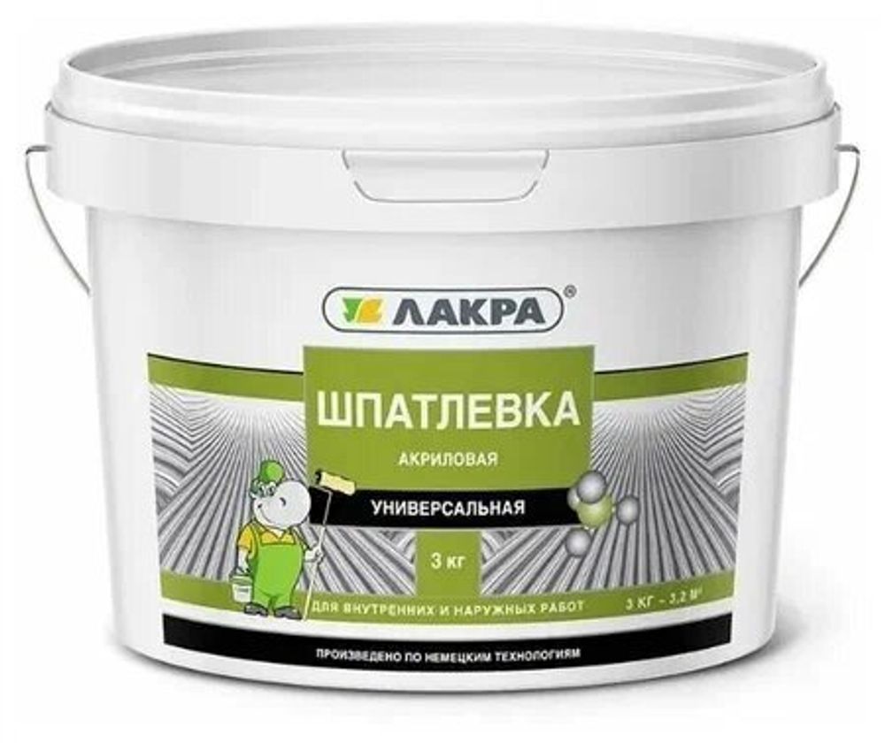 Шпатлевка акрил универс для внут/наруж. работ 3 кг