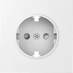Donel S08 матовый белый накладка для розетки Schuko с заземлением, со шторками 16A 250 В~,серия DB