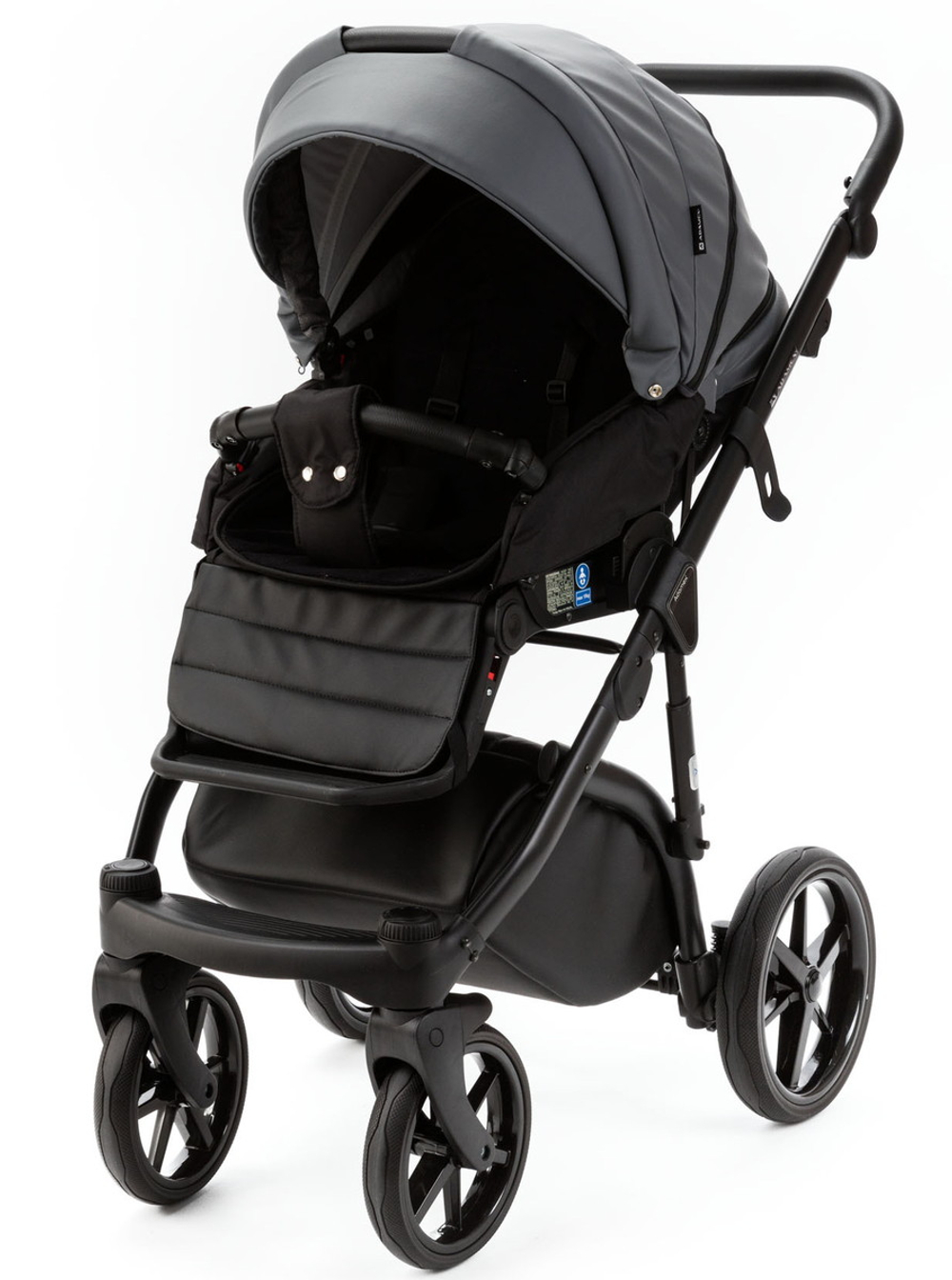 Детская коляска Adamex Nola Deluxe 3 в 1 N-SA32 (СЕРАЯ КОЖА)
