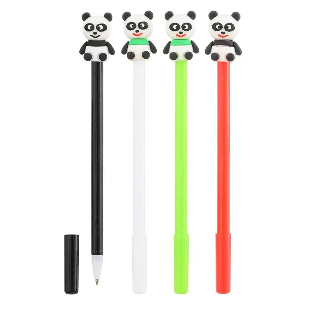 Ручка шариковая, Basir, синие чернила, серия "Панда", цветной корпус с фигуркой, 12 шт