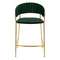 Полубарный стул Turin зеленый велюр с золотыми ножками