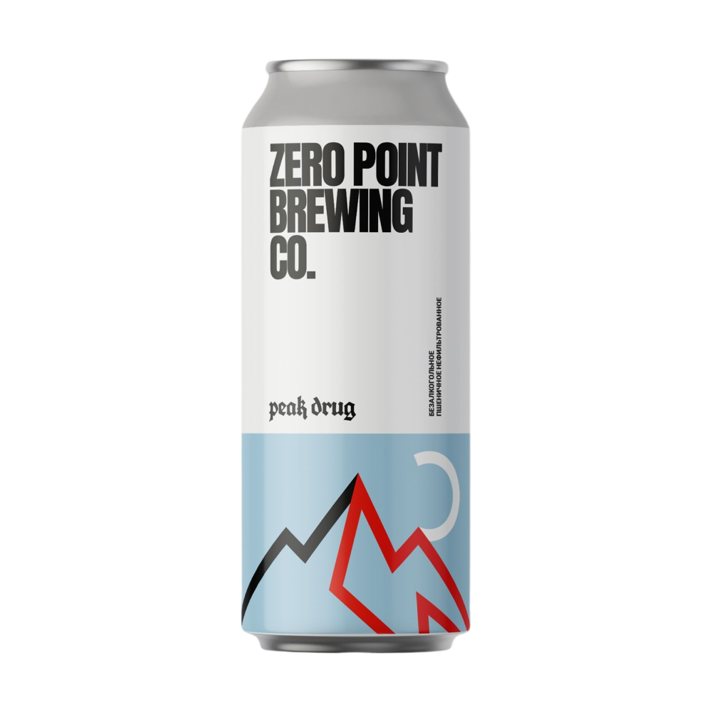 Безалкогольное пиво Пшеничное Peak Drug Zero Point, 450 мл