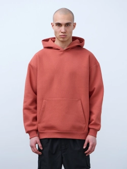 Худи оверсайз с начесом (терракот)
