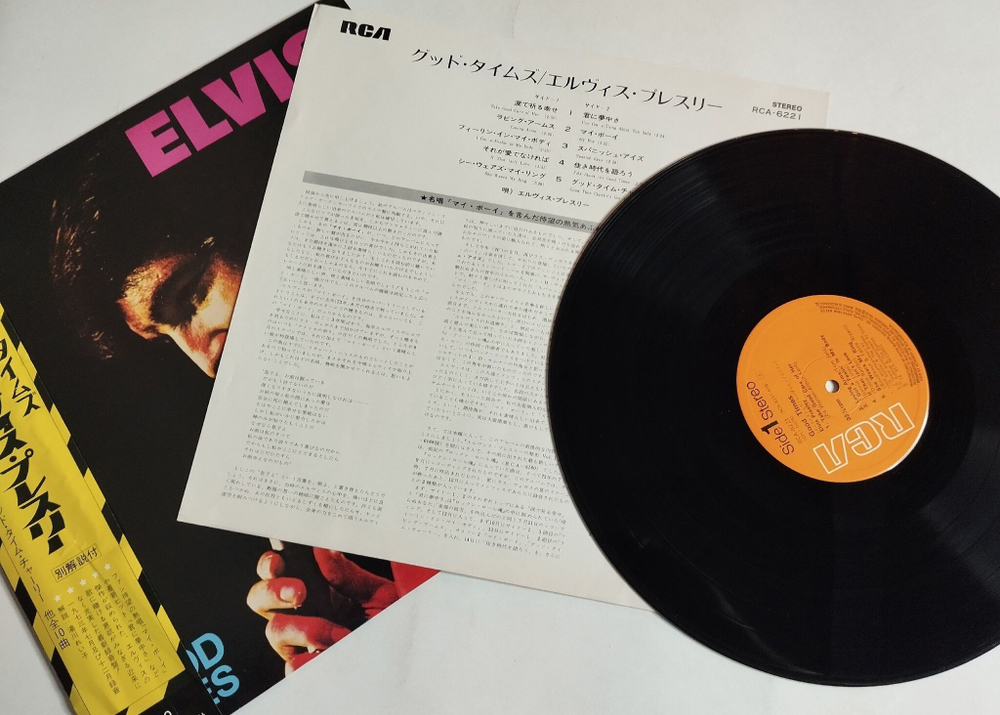 Винтажная виниловая пластинка LP Elvis Presley Good Times (Japan 1975) (Obi)