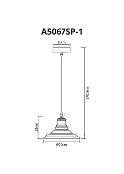 Светильник подвесной Arte Lamp Lido A5067SP-1GY