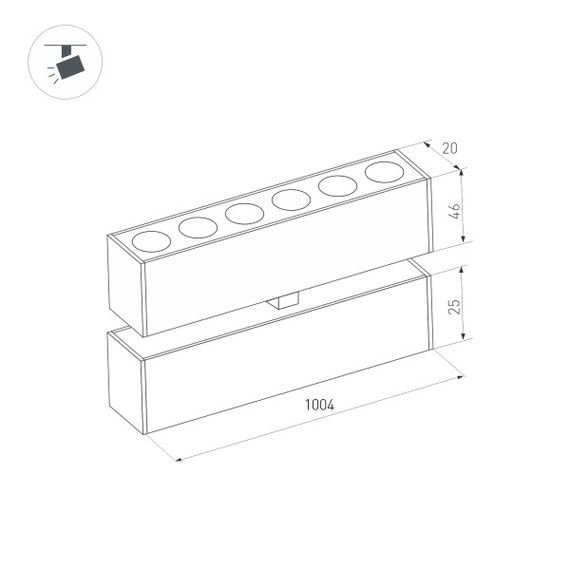 Трековый светодиодный светильник Arlight Mag-Dots-Fold-25-S1004-30W Warm3000 034232