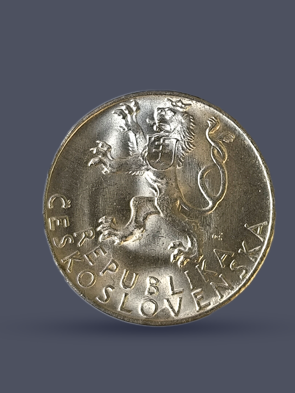 Монета 50 крон (korun) 1947 "3 года Словацкому восстанию"