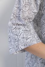 Блуза Легкость движения (бело-серая) Б12966-30М LT Collection