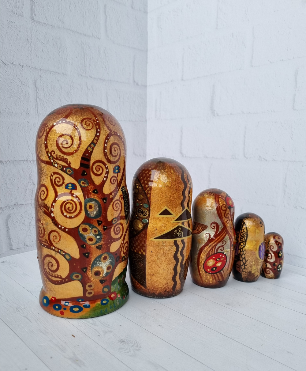 Матрёшка "Поцелуй" Климт 5м 18см