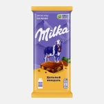 Шоколад Milka молочный с цельным миндалем 80г
