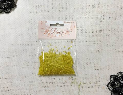 Бисер некалиброванный, 20 гр, размер 12/0, пр-во Китай