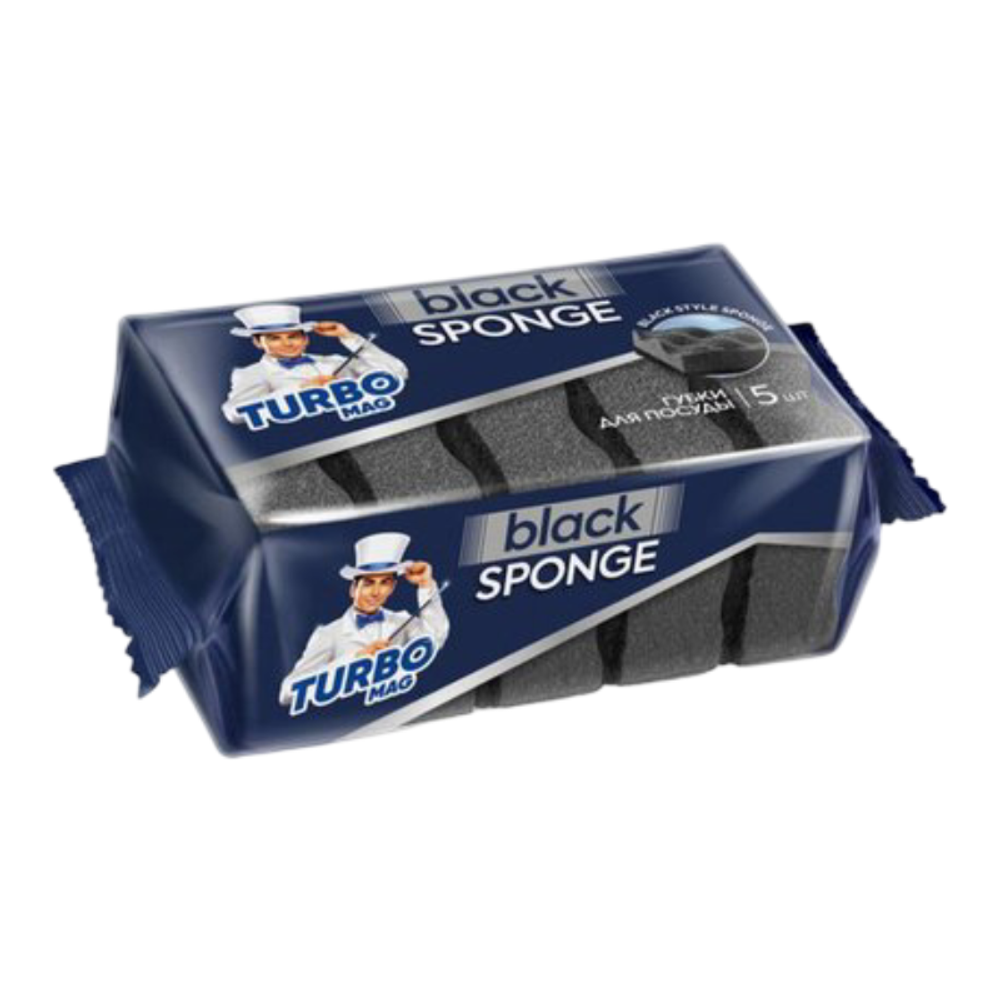 Губка для посуды "Блэк" 5шт