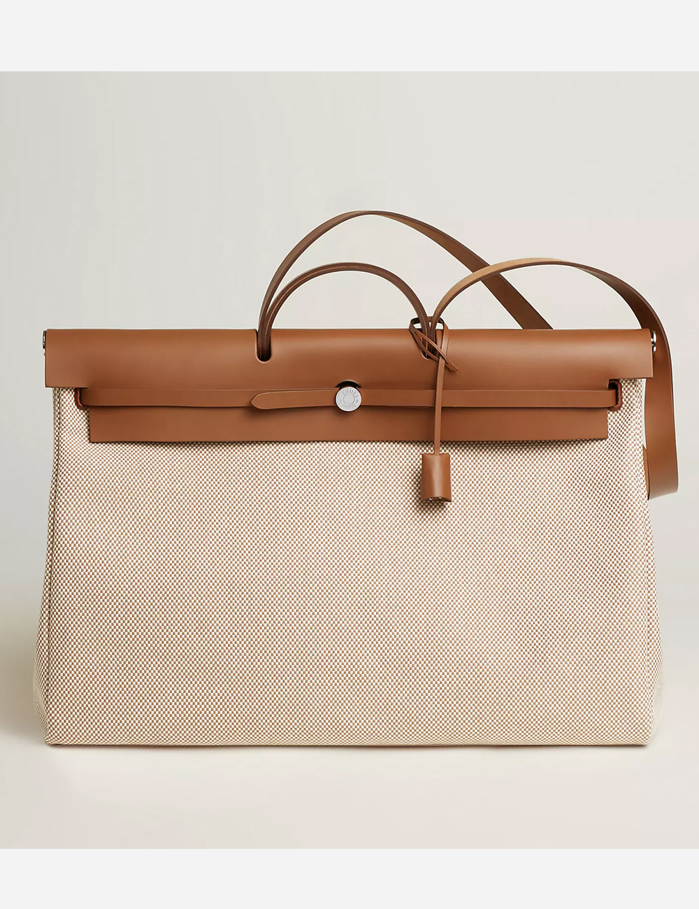 Hermès Herbag Zip cabine Écru / Beige / Fauve
