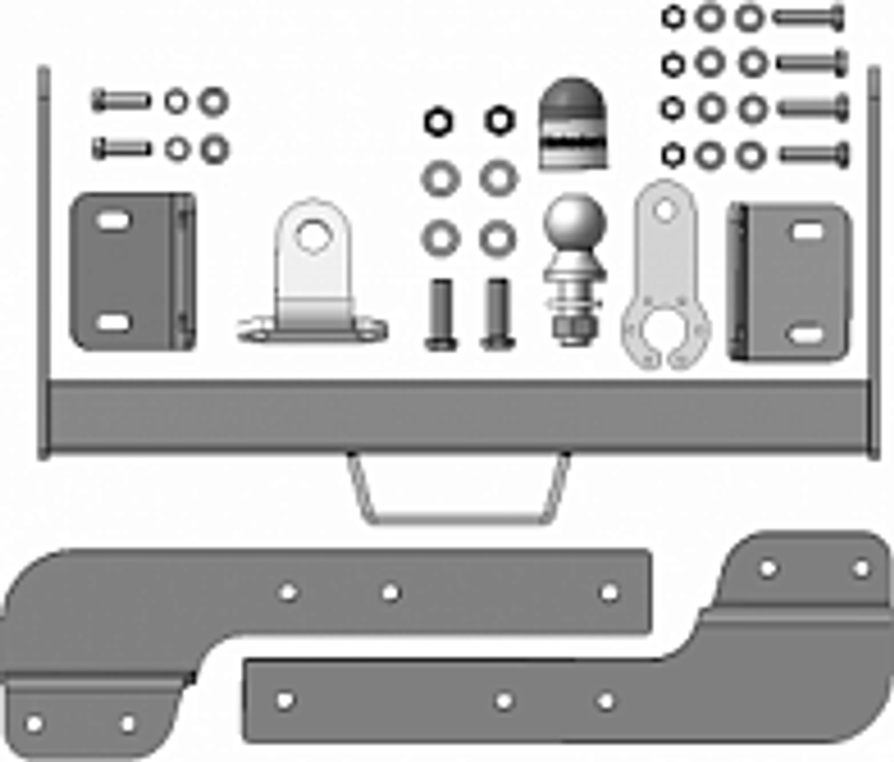 Фаркоп с оцинк. шаром Ford Transit 2014- фланцевое крепление шара, (без электрики, паспорт и сертификат в комплекте) Motodor.90709-FE