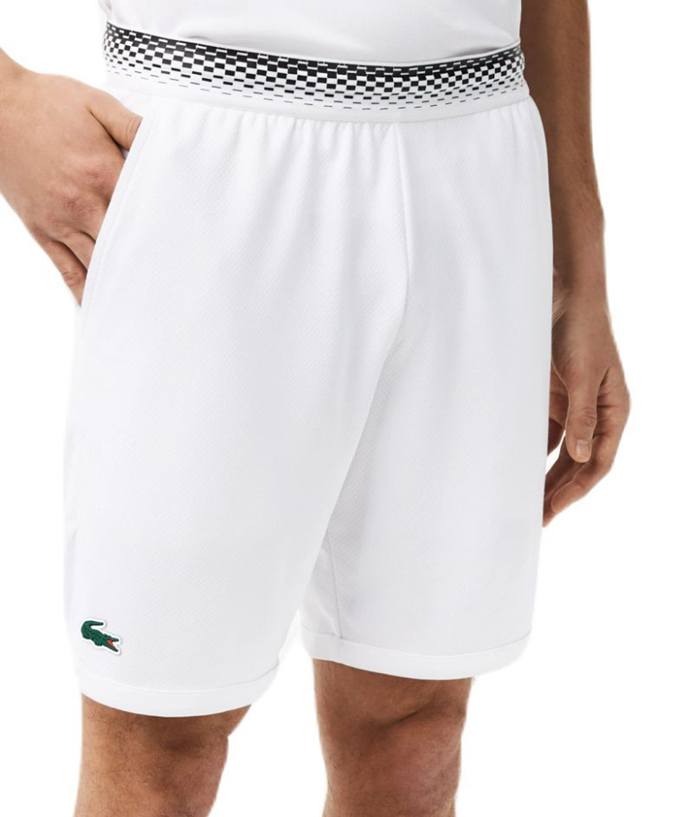 Мужские теннисные шорты Lacoste Tennis x Daniil Medvedev Mesh Shorts - white