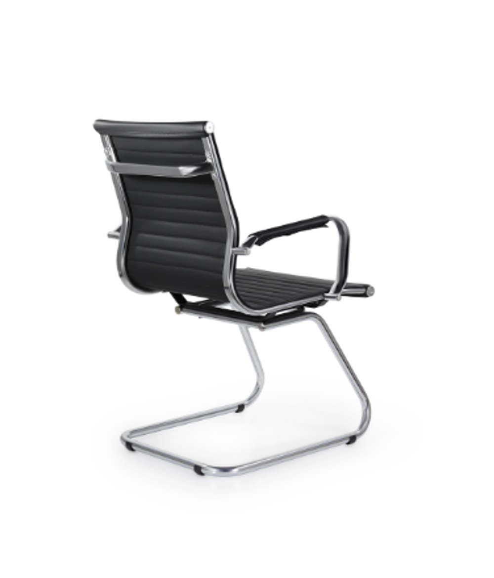 Кресло Кайман СН-300 софт, низкая спинка, полозья хром, экокожа Santorini