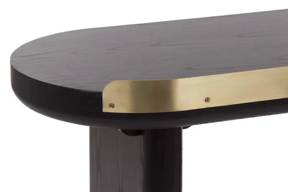 Письменный стол с ящиком Salmon 128х50 см, черный