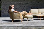 Комплект лаунж мебели бежевый/светло-коричневый, тик/алюминий/веревка