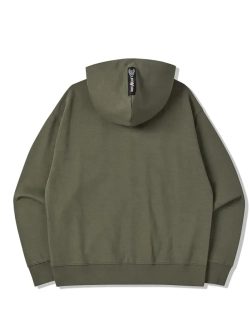 Худи на молнии с капюшоном с металлическим логотипом ladok