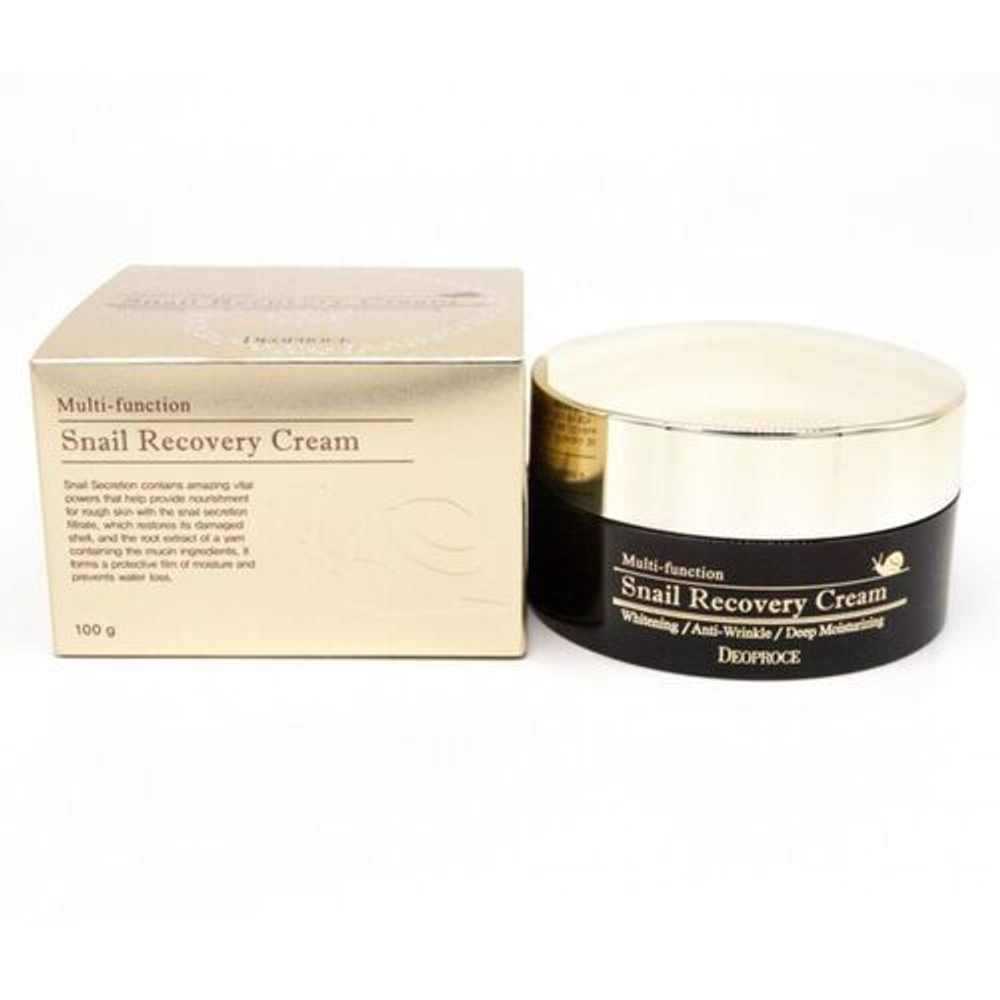 [Deoproce] Snail Recovery Cream - Восстанавливающий крем с улиточным муцином, 100 гр