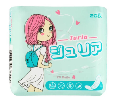 Juria ежедневные прокладки 20шт.155 мм.