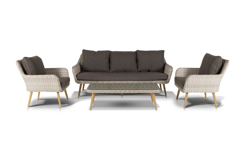 "Прованс" диван из искусственного ротанга трехместный, цвет бежевый