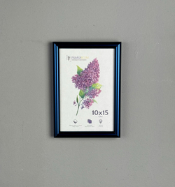 Фоторамка 10х15 см, синяя, без фактуры, арт. 1015.135152