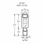Разъем штекерный полностью изолированный штекер 4 мм 0.5-1.5 мм² (РШПи-п 1.5-4/РшИпп 1,25-4) красный